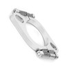 2.5in 63mm Steel Exhaust Flange Flat Oval Split Repair Replacement