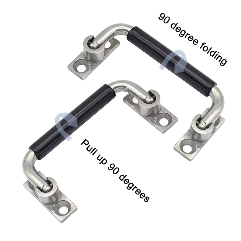 304 Stainless Steel Folding Handle 90 Degree Folding Solid Pull