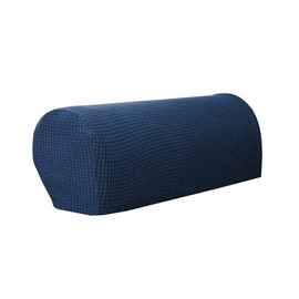 Xlabor Armrest Covers, Set of 2, Adjustable, Spandex, Non-Slip Armrest Protectors, Arm Caps for Chair, Sofa, Armchair, Couch, Dark Blue, Normal (2 Pieces)