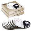 8 x Round Coasters - Black & White Jacobin Pigeon