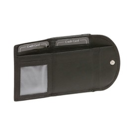Small wallet LEAS, Genuine Leather, black - ''LEAS Mini-Edition''