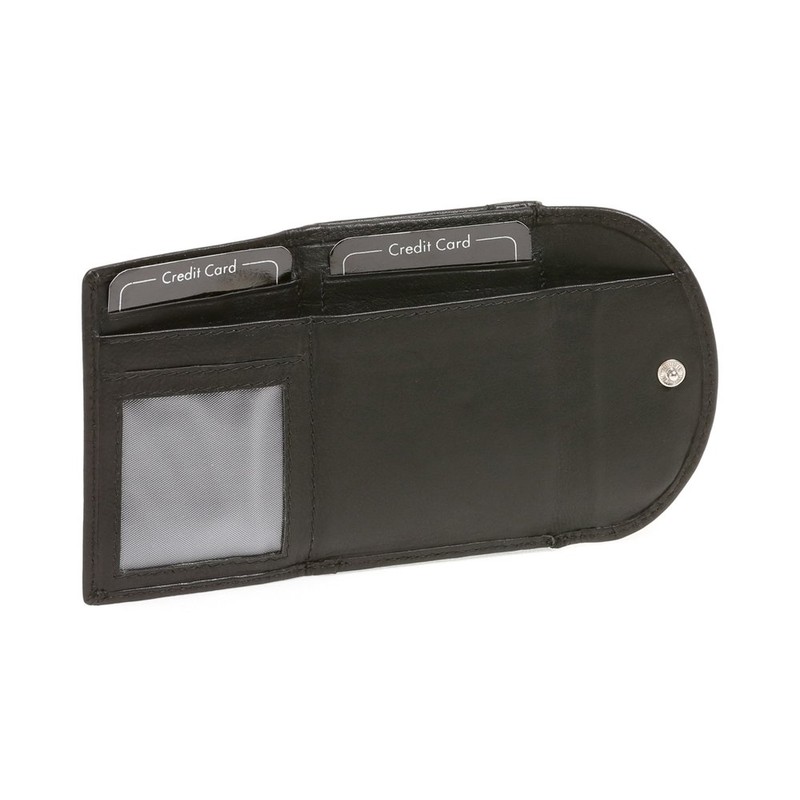 Small wallet LEAS, Genuine Leather, black - ''LEAS Mini-Edition''
