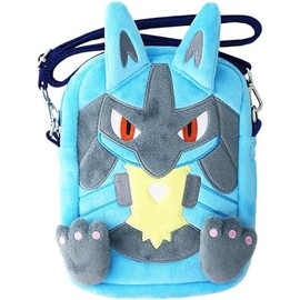 Morimotosangyo RM-7491 Plush Pochette Lucario Bag Shoulder Plush Toy Fashion Children Kids Outing Gift Present
