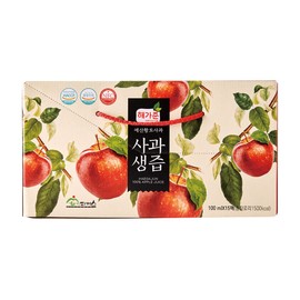 [HAEGAJUN] Real 100% Apple Juice, 3.7 oz 15 Packs x 2 Boxes, No Added Sugar and Water, 100% Apple Only for Kids School Lunch, Snacks, Family, to take on the go