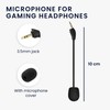 kwmobile Replacement Headphones Microphone Compatible with Kingston HyperX Cloud III