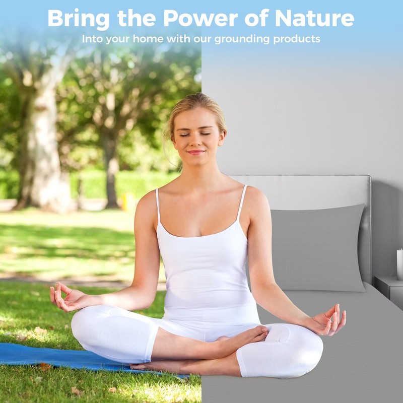 VigorVortex Grounding Fitted Sheets King Improve Sleep Grounding Sheet 90%