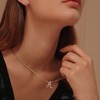 FLNEOO Initial Necklace for Teen Girls - Dainty 14K Gold