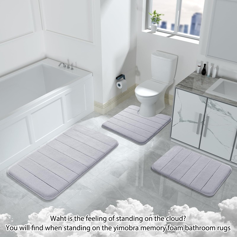Yimobra Memory Foam Bath Mat Large Size, 43 x 61