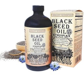 Ethiopian Black Seed Oil 8oz Black Cumin Seed Oil, Natural Nigella Sativa. 3 Times More Thymoquinone, Cold Pressed oil