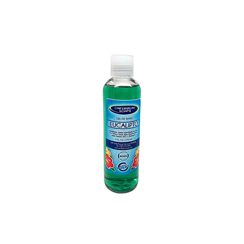 Caribbean Soaps - Bath Gel - Eucalyptus - 8 oz