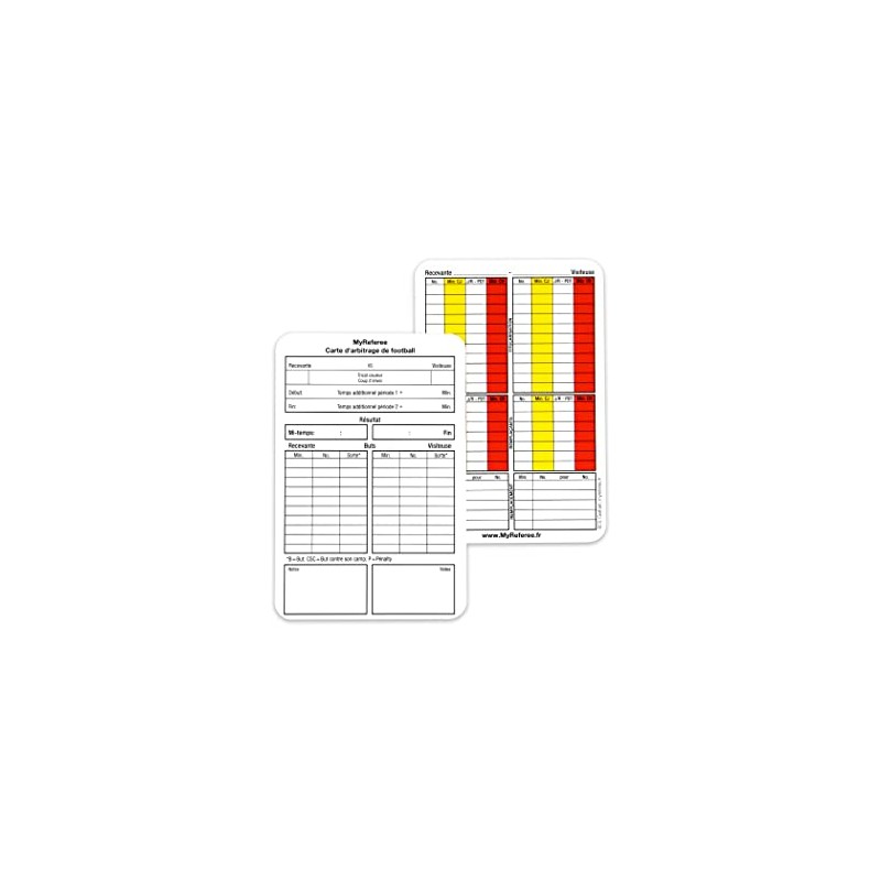 MyReferee 100 Piece Football Referee Card