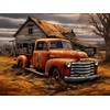 Generic Old Rusted Truck and Wood House 5D Diamond Art