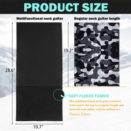 XURIGOX Winter Neck Warmers Fleece Neck Gaiter Windproof Face Covering Balaclava Scarf Mask for Ski Motorcycle (Y)