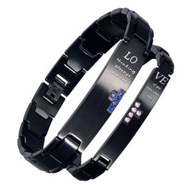 Wolentty Couples His and Hers Matching Bracelets Love Bracelet Gifts for Valentine's Day (His & Hers)