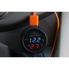 Origin VST3GR Compact In-Car Voltage Thermometer USB Charging Compatible with
