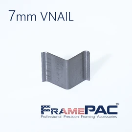 FramePac V Nails for Picture Frames Hardwood Universal (UNI) 7mm (1/4 Inch) [4000 V-Nail Pack, Stacked] - (for use in Automatic V Nailer for Picture Framing, Automatic V Nailer for Picture Frames)