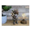 Gold Steampunk Pig Figure Art Farm Animal Sculpture Metallic Ornament