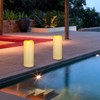 Enido Flameless Candles LED Candles Outdoor Waterproof Candles(D: 4" x