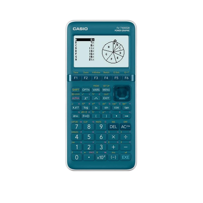 Casio fx-7400GIII with protective bag from Wyngs in blue -