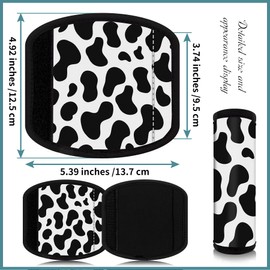 BVYA 5 Pack Printed Neoprene Luggage Handle Wraps for Travel Bag Luggage Suitcase Baby Carriage