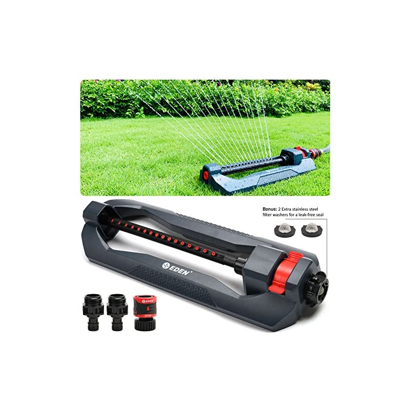 Eden Weighted Essential Oscillating Sprinkler with Precision Nozzles