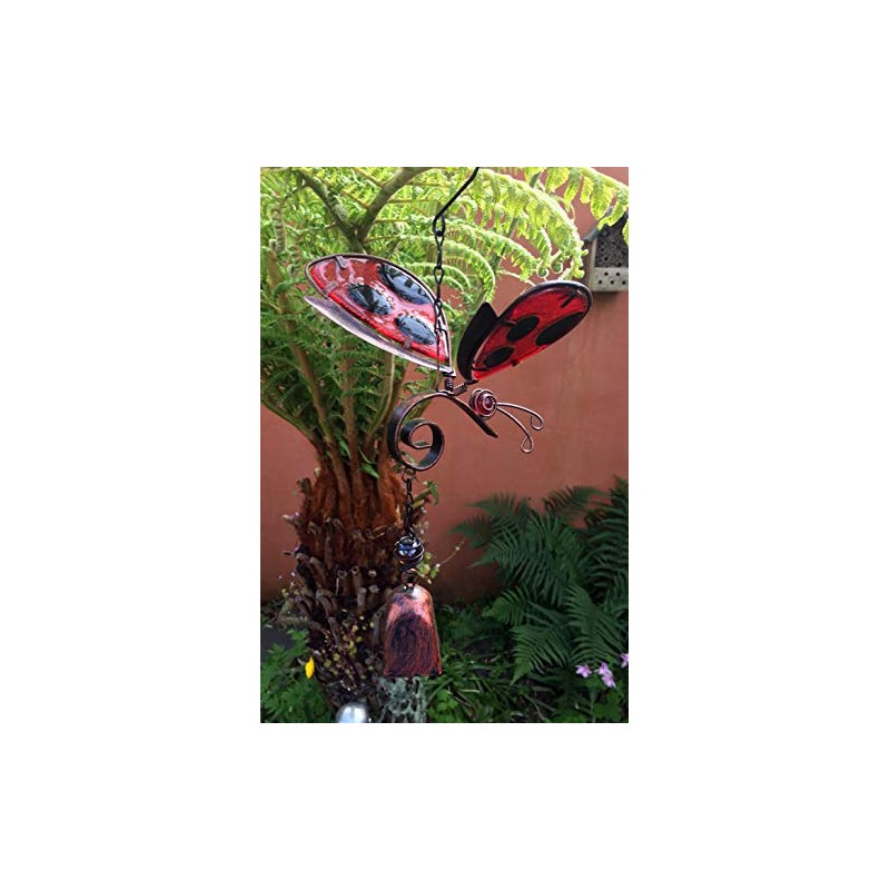 Ladybird Wing Butterfly Sun Catcher Wind Chime - Hanging Home