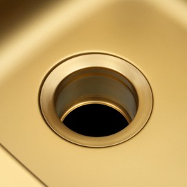 Lonsince Extended Garbage Disposal Flange for Kitchen Sink,Gold Sink Flange,Deep Sink Flange Fit for 3-1/2 Inch Standard Sink Drain Hole,Gold Color