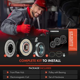 A-Premium Air Conditioner AC Compressor Clutch Kit Compatible with Toyota Camry 2012-2017, Highlander 2011-2013, Sienna 2011-2016, Avalon 2013-2018 & Lexus ES350 2013-2018, RX350 2010-2015, 3.5L