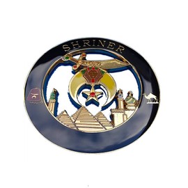 Equinox MR Heavy Prince Hall Shriners Cut Out Golden and Black Auto Emblem Equinox Masonic Regalia