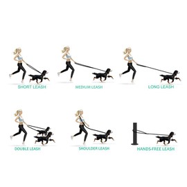 Dog Leash Multifunctional Dog Training Leads 8ft Double Leash for Puppy