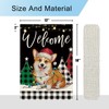 DLZDN Christmas Corgi Dog Tree Garden Flag 12×18 Inch Double