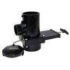 Valterra T11 Rotating San Tee Valve Assembly with 3" Hub x 1-1/2" Hub x 3" Bay with Cap,Black