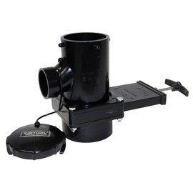 Valterra T11 Rotating San Tee Valve Assembly with 3" Hub x 1-1/2" Hub x 3" Bay with Cap,Black