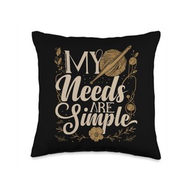 Crochet Yarn Crocheter Throw Pillow