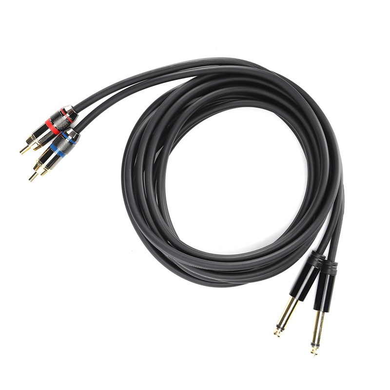 JORINDO Dual 6.35mm Male to Double RCA Male Cable Audio