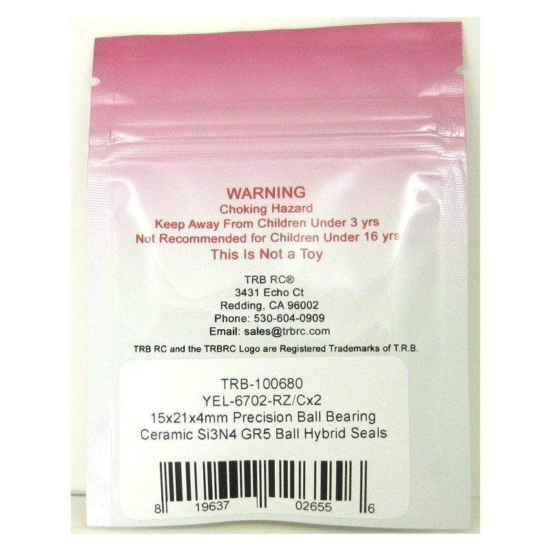 TRB RC 15x21x4mm Precision Ceramic Ball Bearings Hybrid Seals YE