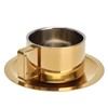 Coffee Cup Gold Fashionable Design Wearable Convenient Practical Stainless Steel