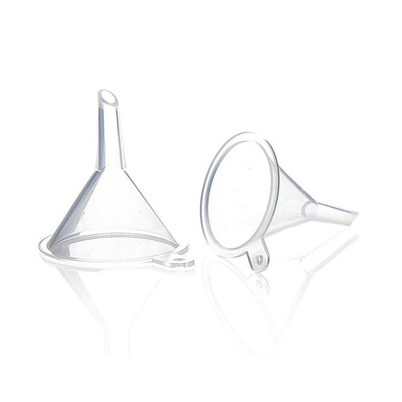 WELANGBN Small Funnel, 2inch Clear Plastic Mini Funnels for Science