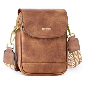ZOPPEN Small Crossbody Purse Cell Phone Purse Card Holder, Vegan Pu Leather Crossbody Bags for Women Trendy Travel Purse