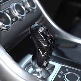 Kuuleyn Car Gear Shift Trim, ABS Carbon Car Gear Shift Knob Cover Trim Fit for Range Rover Sport 2014-2017