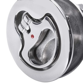 Boat Cam Latch, Marine 316 Stainless Steel Flush Pull Hatch Lift, Adjustable Locking Arm Height with Back Plate,Include Installation Screws