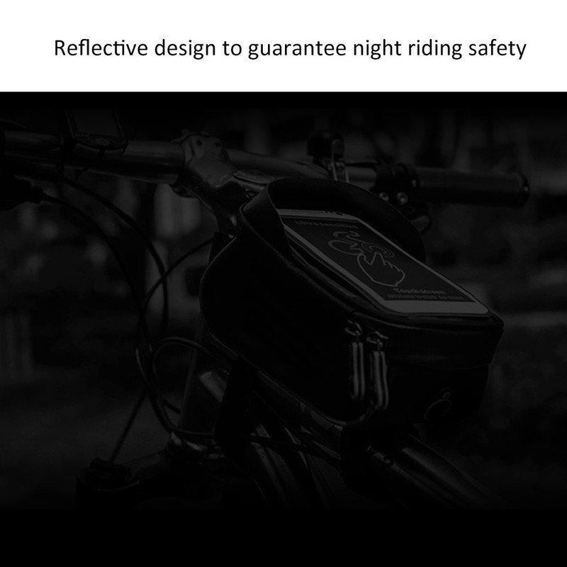 WHEEL UP Rainproof Bicycle Bag Frame Front Top Tube Reflective