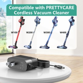 Replacement for PRETTYCARE Cordless Vacuum Cleaner Charger Compatible with Pretty Care Cordless Vacuum Cleaner W100 W200 W300 W400 P1 P3 P4 Power Supply Charger Cord