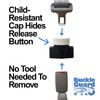 Buckle Guard PRO Seat Belt Button Cover (Tan) Deters Children