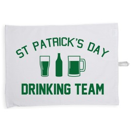 Hippowarehouse St Patrick's Day drinking team Tea Towel Eco Printed Dish Cloth Kitchen accessory 50cmx70cm 100% Cotton