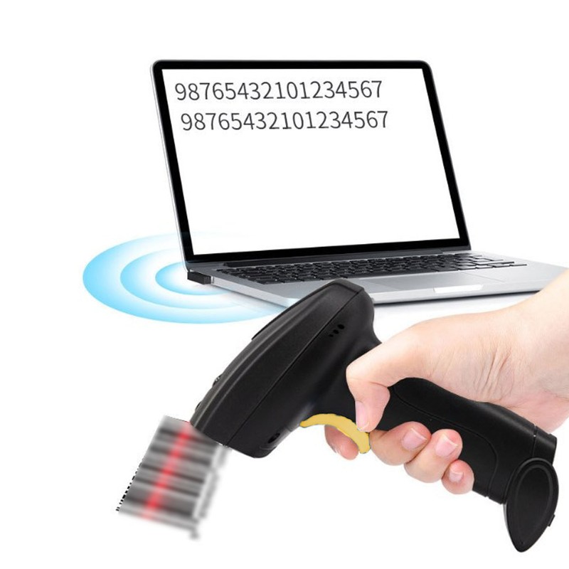 Wireless Barcode Scanner 2.4G USB 1D 2D Handheld Drive Free