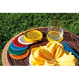 Blume des Lebens: Untersetzer türkis 6 Stück