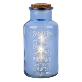 Xpressions Message of Love Light Up Jar New Sister | Birthday Unisex | Home Décor | 2 x AA, Multicolor,One Size,63519