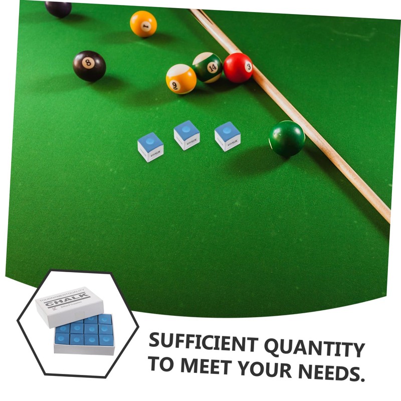 Kisangel Billiards Chalk Cubes 12 Pieces Pool Chalk for Snooker