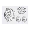 4 x 'Lion Head' Temporary Tattoos - Water Resistant, Skin-Safe,